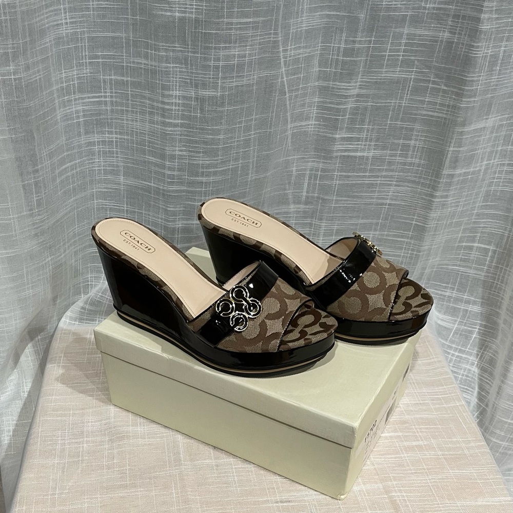 Wedged Coach sandals